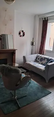 Un ou plusieurs lits dans un hébergement de l'établissement Flut'Alors - Maison charmante au centre-ville de Reims