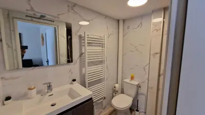 Salle de bains dans l'établissement La Symphonie
