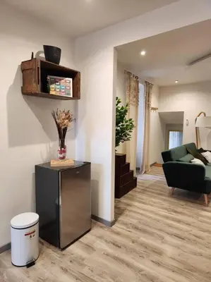 Coin salon dans l'établissement Appartement avec baignoire - Hautvillers