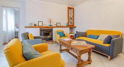 Coin salon dans l'établissement Le gite de saint martin