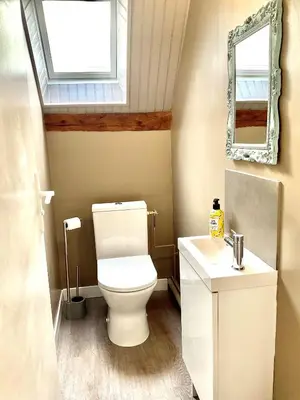 Salle de bains dans l'établissement Gîte du Grand Cellerier
