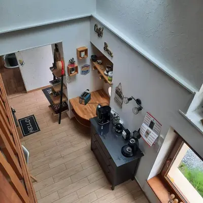 Cuisine ou kitchenette dans l'établissement Gîte Saint Sauveur