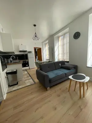 Cuisine ou kitchenette dans l'établissement Appartement Le Petit Charcot
