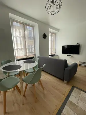 Télévision ou salle de divertissement dans l'établissement Appartement Le Petit Charcot