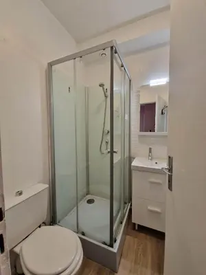 Salle de bains dans l'établissement L'Appartement Paul - proche gare centre & Arena