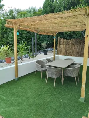 Jardin de l'établissement Au pied des vignes champenoise