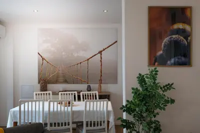 Coin salon dans l'établissement Épernay Prestige, Appartement avec terrasse