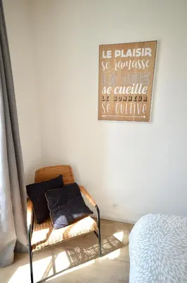 Coin salon dans l'établissement Épernay Prestige, Appartement avec terrasse