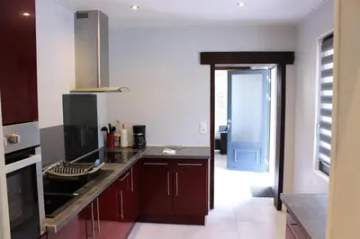 Cuisine ou kitchenette dans l'établissement La croix majot