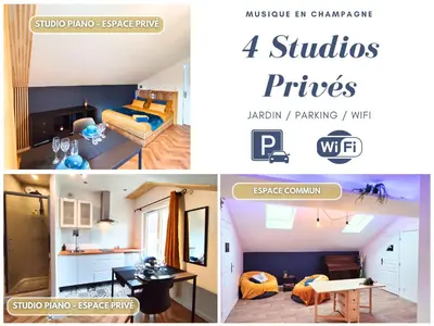Plan de l'établissement 4 studios - Musique en Champagne