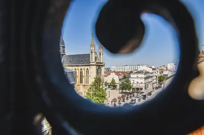 Vue générale sur Reims ou vue de la ville depuis l'appartement