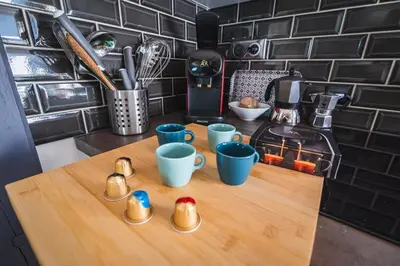 Plateau bouilloire dans l'établissement Le nid Perché # reims