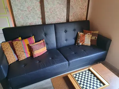 Coin salon dans l'établissement La Hulottière-Gîte La Grange