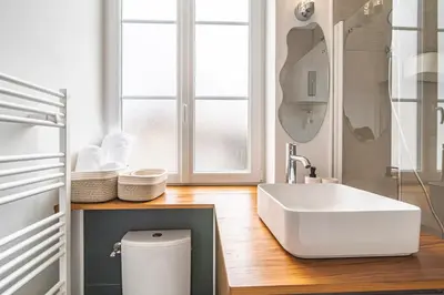 Salle de bains dans l'établissement Le Sérénité - Studio Cocon à deux pas de la gare