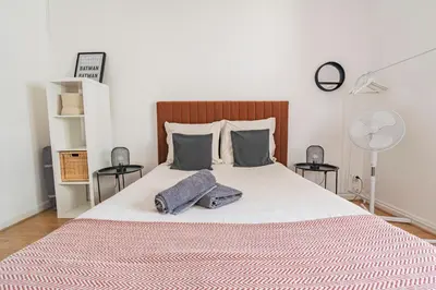 Un ou plusieurs lits dans un hébergement de l'établissement Le Jaurès - moderne 2 chambres - hyper centre