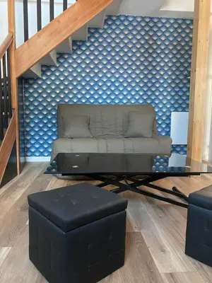Coin salon dans l'établissement Duplex hammam au pied de la Cathédrale avec vue