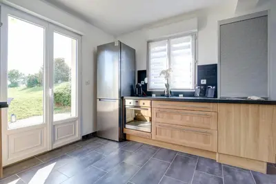 Cuisine ou kitchenette dans l'établissement Gite de l'Oie - Maison avec grand jardin
