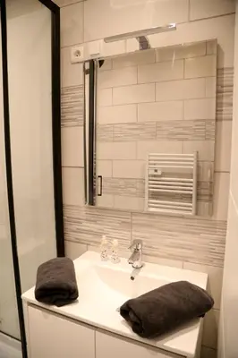 Salle de bains dans l'établissement Mars