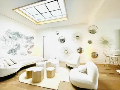 Coin salon dans l'établissement Hyper center Sauna air conditionner