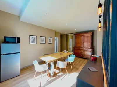Cuisine ou kitchenette dans l'établissement Le Five Tellier - Blossom