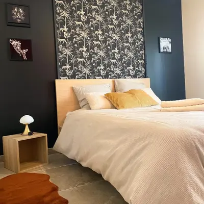 Un ou plusieurs lits dans un hébergement de l'établissement Au chalet