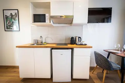 Cuisine ou kitchenette dans l'établissement L'Albatros 004 - Hypercentre * Cosy * Wifi