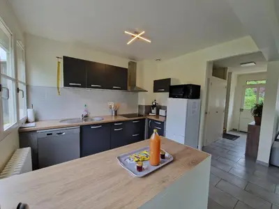 Cuisine ou kitchenette dans l'établissement Le gîte du Rousselet