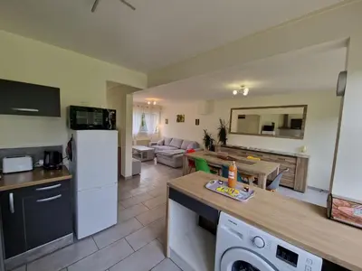 Cuisine ou kitchenette dans l'établissement Le gîte du Rousselet