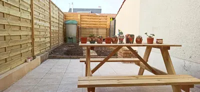 Balcon ou terrasse dans l'établissement Appartement au rez-de-chaussée avec jardin privé