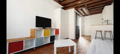 Télévision ou salle de divertissement dans l'établissement Superbe Studio Bord de Marne