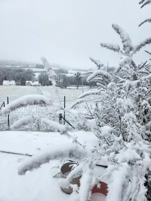 L'établissement Le Point du Jour en hiver
