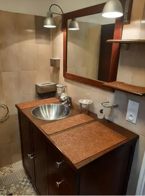 Cuisine ou kitchenette dans l'établissement Maison confort et repos