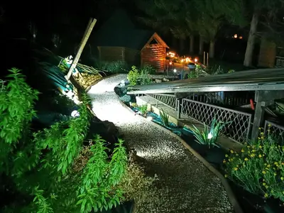 Jardin de l'établissement La cabane du Nuton Ardennais