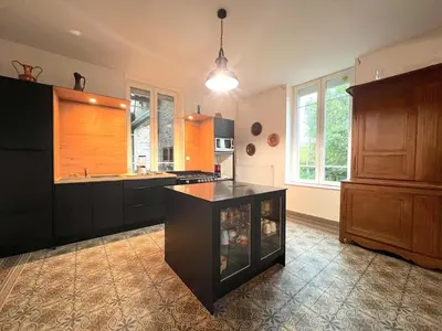Cuisine ou kitchenette dans l'établissement La Usine du Charme