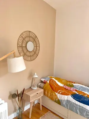 Un ou plusieurs lits dans un hébergement de l'établissement Appartement entier en plein coeur du centre ville