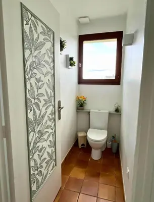 Salle de bains dans l'établissement Le Robinson - Jusqu'à 7 couchages