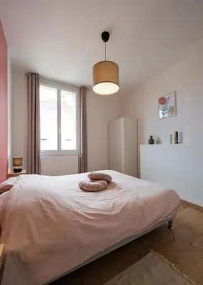 Un ou plusieurs lits dans un hébergement de l'établissement Appartement Centre-Ville 2/4 personnes