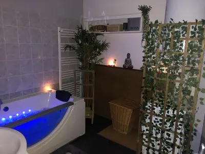 Salle de bains dans l'établissement Chez Jo