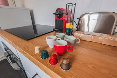 Plateau bouilloire dans l'établissement 2 chambres - Centre Gare