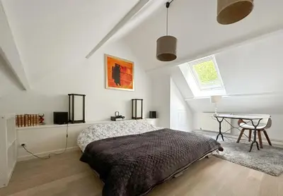 Un ou plusieurs lits dans un hébergement de l'établissement Le cottage de David