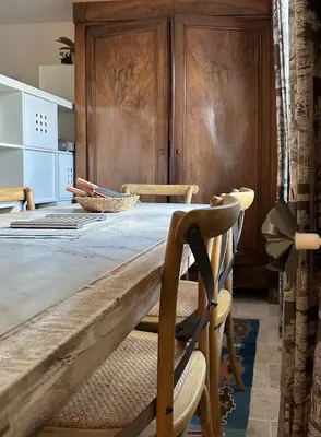 Cuisine ou kitchenette dans l'établissement Le cottage de David