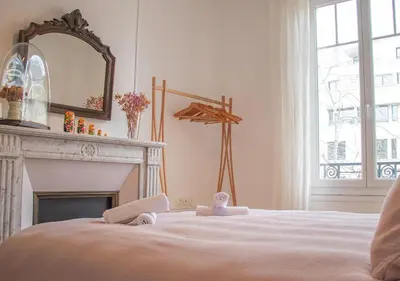 Un ou plusieurs lits dans un hébergement de l'établissement Rare! Magnifique appartement - Vue Cathédrale
