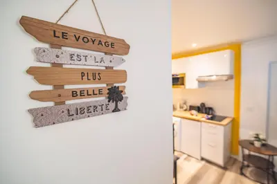 Cuisine ou kitchenette dans l'établissement Pauline's Home Gambetta - Proche Cathédrale - Calme