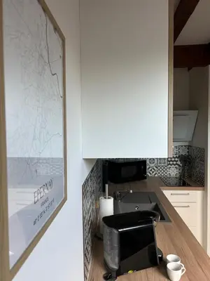 Cuisine ou kitchenette dans l'établissement Le p'tit millésime - hypercentre