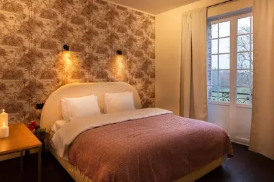 Un ou plusieurs lits dans un hébergement de l'établissement Private Oasis: Luxe 20-guest Estate, Jacuzzi, 8 Ha