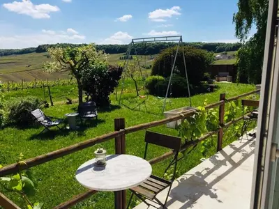Jardin de l'établissement Gîtes les Grappes d’or