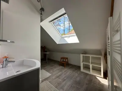 Salle de bains dans l'établissement Champagne BNB - La Source
