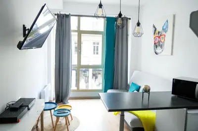 Télévision ou salle de divertissement dans l'établissement Grand studio hyper centre de Saint Quentin