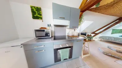 Cuisine ou kitchenette dans l'établissement Appartement de Charme