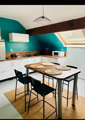 Cuisine ou kitchenette dans l'établissement Appartement cosy au cœur du vignoble - proche Épernay en Champagne